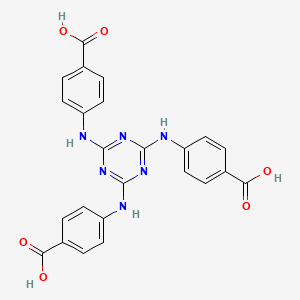 molecular formula C24H18N6O6 B2580595 4,4',4''-((1,3,5-Triazine-2,4,6-triyl)tris(azanediyl))tribenzoic acid CAS No. 63557-10-8