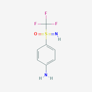 molecular formula C7H7F3N2OS B2580596 4-(Trifluoromethylsulfonimidoyl)aniline CAS No. 2386933-86-2