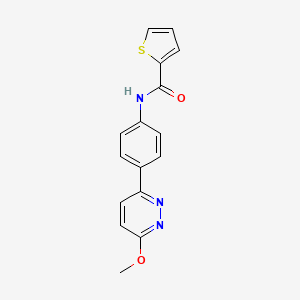 molecular formula C16H13N3O2S B2580605 N-(4-(6-methoxypyridazin-3-yl)phenyl)thiophene-2-carboxamide CAS No. 899954-43-9