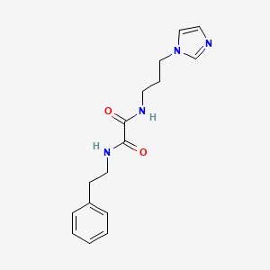 molecular formula C16H20N4O2 B2580614 N-[3-(1H-imidazol-1-yl)propyl]-N'-(2-phenylethyl)ethanediamide CAS No. 446054-32-6