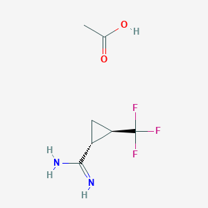 Acetic acid;(1R,2R)-2-(trifluoromethyl)cyclopropane-1-carboximidamide