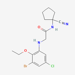 2-[(3-bromo-5-chloro-2-ethoxyphenyl)amino]-N-(1-cyanocyclopentyl)acetamide