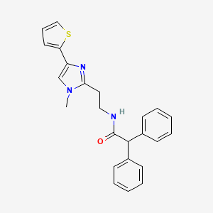 molecular formula C24H23N3OS B2580643 N-(2-(1-methyl-4-(thiophen-2-yl)-1H-imidazol-2-yl)ethyl)-2,2-diphenylacetamide CAS No. 1421458-76-5