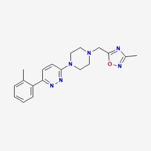 3-Methyl-5-[[4-[6-(2-methylphenyl)pyridazin-3-yl]piperazin-1-yl]methyl]-1,2,4-oxadiazole
