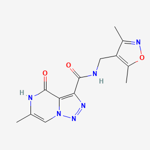 N-((3,5-dimethylisoxazol-4-yl)methyl)-6-methyl-4-oxo-4,5-dihydro-[1,2,3]triazolo[1,5-a]pyrazine-3-carboxamide