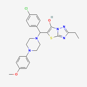 B2580662 5-((4-Chlorophenyl)(4-(4-methoxyphenyl)piperazin-1-yl)methyl)-2-ethylthiazolo[3,2-b][1,2,4]triazol-6-ol CAS No. 898368-26-8