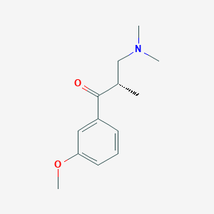 molecular formula C13H19NO2 B025807 (S)-3-(Dimethylamino)-1-(3-methoxyphenyl)-2-methylpropan-1-one CAS No. 850222-40-1