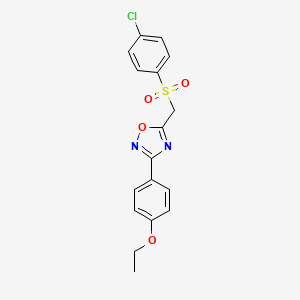 5-(((4-Chlorophenyl)sulfonyl)methyl)-3-(4-ethoxyphenyl)-1,2,4-oxadiazole