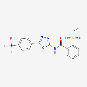 2-(ethylsulfonyl)-N-(5-(4-(trifluoromethyl)phenyl)-1,3,4-oxadiazol-2-yl)benzamide
