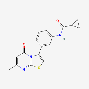 N-(3-(7-methyl-5-oxo-5H-thiazolo[3,2-a]pyrimidin-3-yl)phenyl)cyclopropanecarboxamide