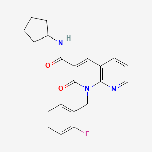 N-cyclopentyl-1-(2-fluorobenzyl)-2-oxo-1,2-dihydro-1,8-naphthyridine-3-carboxamide