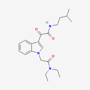 molecular formula C21H29N3O3 B2580721 2-(1-(2-(diethylamino)-2-oxoethyl)-1H-indol-3-yl)-N-isopentyl-2-oxoacetamide CAS No. 872848-54-9