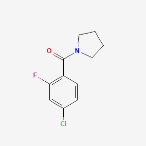 molecular formula C11H11ClFNO B2580723 1-(4-Chloro-2-fluorobenzoyl)pyrrolidine CAS No. 1377899-61-0