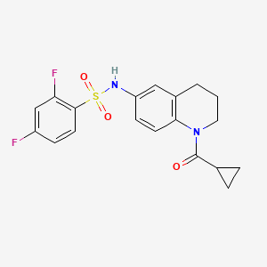 N-[1-(cyclopropanecarbonyl)-3,4-dihydro-2H-quinolin-6-yl]-2,4-difluorobenzenesulfonamide