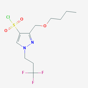 3-(butoxymethyl)-1-(3,3,3-trifluoropropyl)-1H-pyrazole-4-sulfonyl chloride