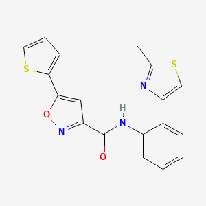 N-(2-(2-methylthiazol-4-yl)phenyl)-5-(thiophen-2-yl)isoxazole-3-carboxamide