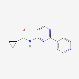 N-[2-(4-pyridinyl)-4-pyrimidinyl]cyclopropanecarboxamide