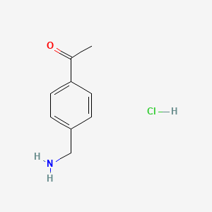 molecular formula C9H12ClNO B2580747 1-(4-(Aminomethyl)phenyl)ethanone hydrochloride CAS No. 66522-66-5