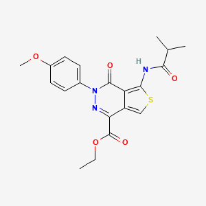 B2580789 Ethyl 5-isobutyramido-3-(4-methoxyphenyl)-4-oxo-3,4-dihydrothieno[3,4-d]pyridazine-1-carboxylate CAS No. 851951-52-5