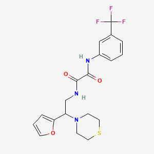 N1-(2-(furan-2-yl)-2-thiomorpholinoethyl)-N2-(3-(trifluoromethyl)phenyl)oxalamide