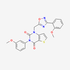 Methyl {[2-(3-chlorophenyl)-6-({[(2,4-difluorophenyl)amino]carbonyl}amino)quinolin-4-yl]oxy}acetate