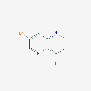 molecular formula C8H4BrIN2 B2580797 3-Bromo-8-iodo-1,5-naphthyridine CAS No. 1599957-25-1