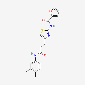 N-(4-(3-((3,4-dimethylphenyl)amino)-3-oxopropyl)thiazol-2-yl)furan-2-carboxamide