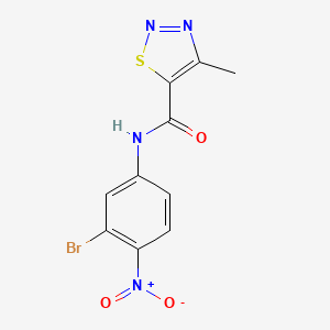 N-(3-bromo-4-nitrophenyl)-4-methyl-1,2,3-thiadiazole-5-carboxamide