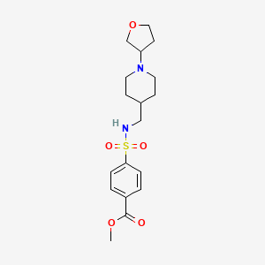molecular formula C18H26N2O5S B2580822 methyl 4-({[1-(oxolan-3-yl)piperidin-4-yl]methyl}sulfamoyl)benzoate CAS No. 2034290-28-1