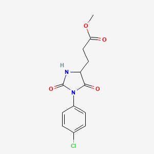 Methyl 3-[1-(4-chlorophenyl)-2,5-dioxoimidazolidin-4-yl]propanoate