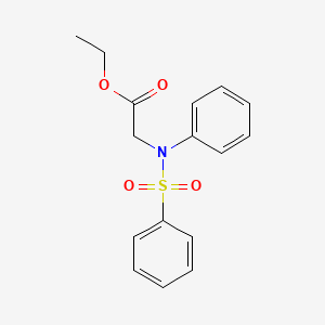 molecular formula C16H17NO4S B2580832 Ethyl 2-[(phenylsulfonyl)anilino]acetate CAS No. 94460-96-5