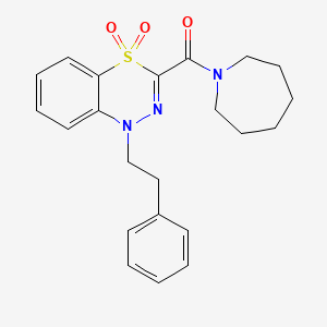 3-(1-azepanylcarbonyl)-1-phenethyl-4lambda~6~,1,2-benzothiadiazine-4,4(1H)-dione