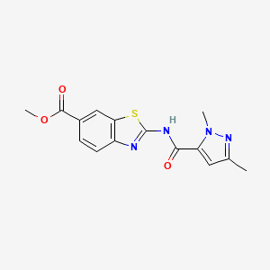methyl 2-(1,3-dimethyl-1H-pyrazole-5-carboxamido)benzo[d]thiazole-6-carboxylate