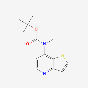 molecular formula C13H16N2O2S B2580840 tert-butyl N-methyl-N-{thieno[3,2-b]pyridin-7-yl}carbamate CAS No. 2225142-05-0