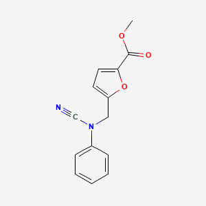 molecular formula C14H12N2O3 B2580855 Methyl 5-[(N-cyanoanilino)methyl]furan-2-carboxylate CAS No. 1436364-50-9