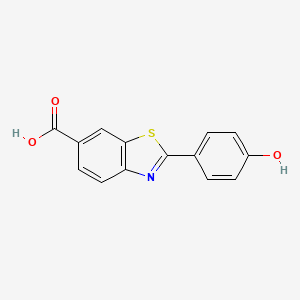 molecular formula C14H9NO3S B2580873 2-(4-Hydroxy-phenyl)-benzothiazole-6-carboxylic acid CAS No. 149143-57-7