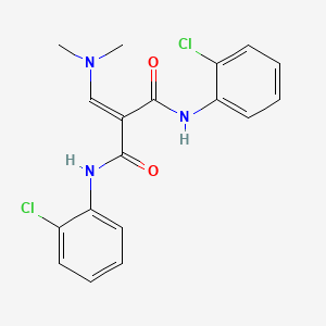 molecular formula C18H17Cl2N3O2 B2580876 N~1~,N~3~-bis(2-chlorophenyl)-2-[(dimethylamino)methylene]malonamide CAS No. 339096-43-4