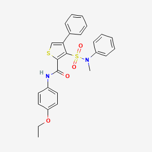 molecular formula C26H24N2O4S2 B2580892 N-(4-ethoxyphenyl)-3-[methyl(phenyl)sulfamoyl]-4-phenylthiophene-2-carboxamide CAS No. 1105250-24-5