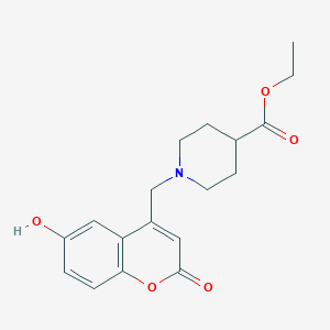 molecular formula C18H21NO5 B2580900 ethyl 1-[(6-hydroxy-2-oxo-2H-chromen-4-yl)methyl]piperidine-4-carboxylate CAS No. 887210-29-9