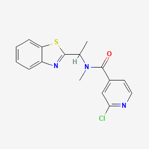 molecular formula C16H14ClN3OS B2580901 N-[1-(1,3-benzothiazol-2-yl)ethyl]-2-chloro-N-methylpyridine-4-carboxamide CAS No. 1111515-98-0