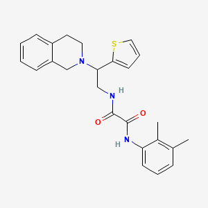 molecular formula C25H27N3O2S B2580972 N-(2,3-dimethylphenyl)-N'-[2-(1,2,3,4-tetrahydroisoquinolin-2-yl)-2-(thiophen-2-yl)ethyl]ethanediamide CAS No. 898424-78-7