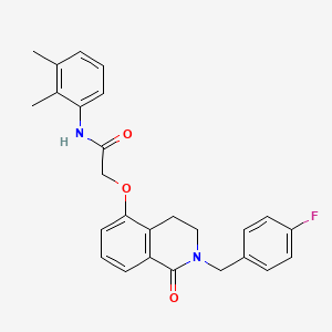 molecular formula C26H25FN2O3 B2581005 N-(2,3-dimethylphenyl)-2-((2-(4-fluorobenzyl)-1-oxo-1,2,3,4-tetrahydroisoquinolin-5-yl)oxy)acetamide CAS No. 850905-99-6