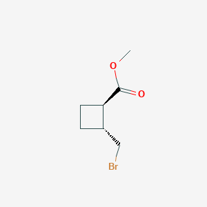 molecular formula C7H11BrO2 B2581006 Methyl (1R,2R)-2-(bromomethyl)cyclobutane-1-carboxylate CAS No. 2470279-75-3