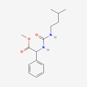 molecular formula C15H22N2O3 B2581008 Methyl {[(3-methylbutyl)carbamoyl]amino}(phenyl)acetate CAS No. 1638708-86-7