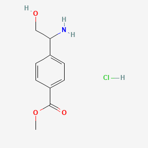 molecular formula C10H14ClNO3 B2581013 Methyl 4-(1-amino-2-hydroxyethyl)benzoate HCl CAS No. 2055840-04-3