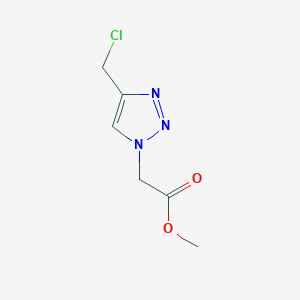 molecular formula C6H8ClN3O2 B2581021 methyl 2-[4-(chloromethyl)-1H-1,2,3-triazol-1-yl]acetate CAS No. 1387563-28-1