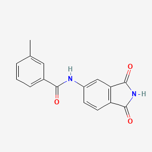 molecular formula C16H12N2O3 B2581081 N-(1,3-dioxo-2,3-dihydro-1H-isoindol-5-yl)-3-methylbenzamide CAS No. 683235-07-6