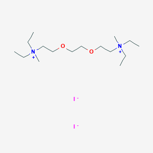 molecular formula C16H38I2N2O2 B025811 Ammonium, (ethylenebis(oxyethylene))bis(diethylmethyl-, diiodide CAS No. 109448-65-9