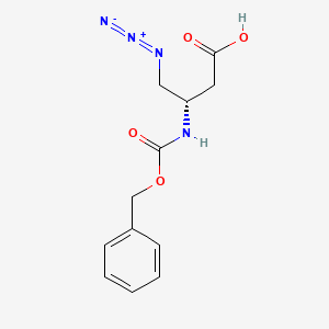 molecular formula C12H14N4O4 B2581144 Z-L-Dbu(N3)-OH 