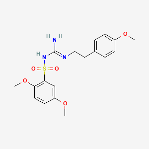 B2581154 1-(2,5-Dimethoxyphenyl)sulfonyl-2-[2-(4-methoxyphenyl)ethyl]guanidine CAS No. 869075-44-5